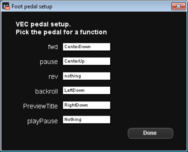 Footpedal support